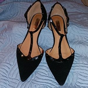 Halogen Olson Studded Black Flats (Sz 9)
